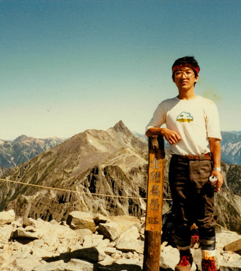 山岳部 北穂高岳にて